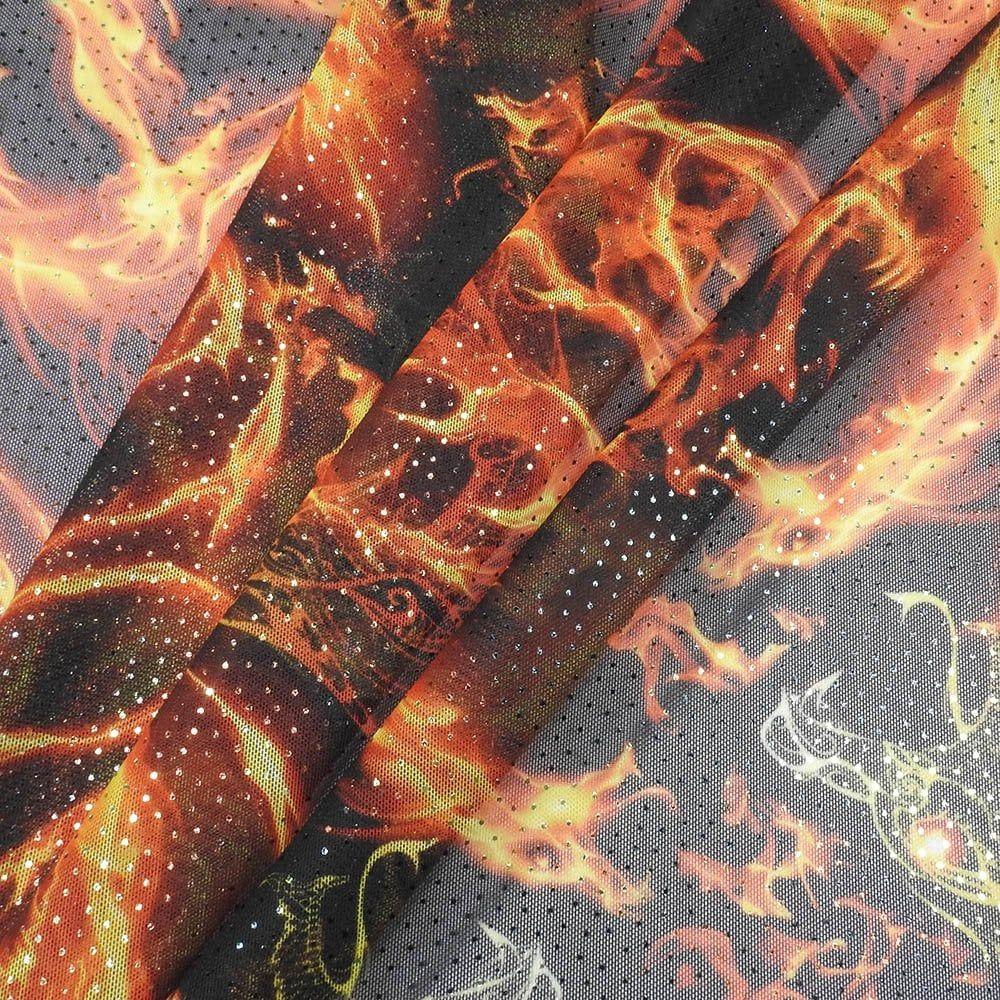 Firestarter On Glint - Printed Foiled Net