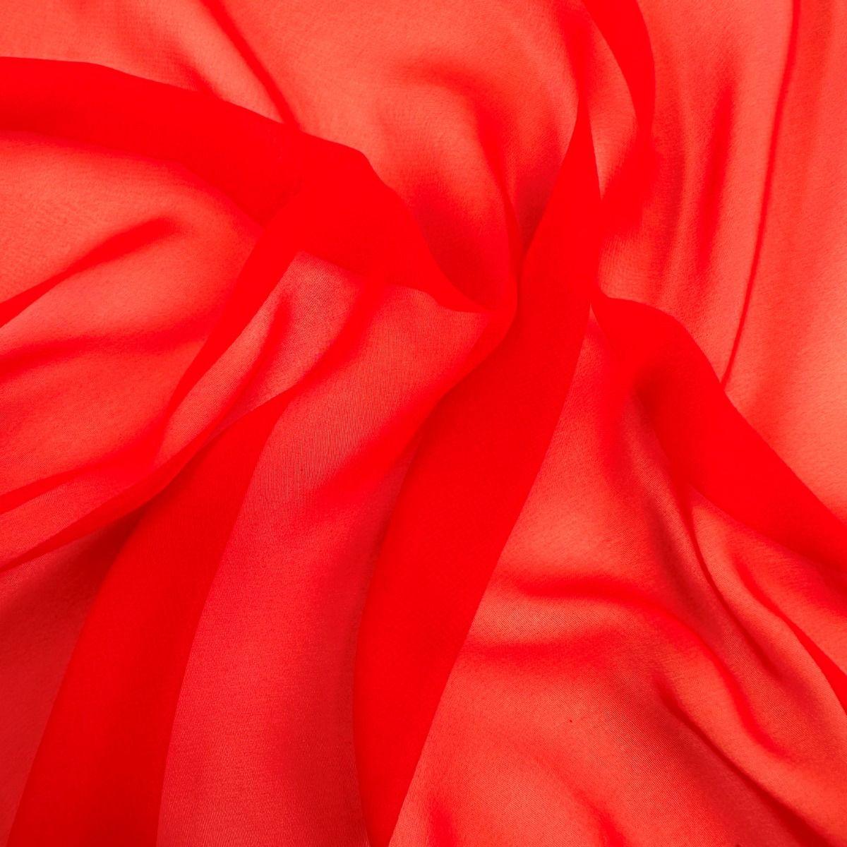 Clearance Red Chiffon - Non Stretch