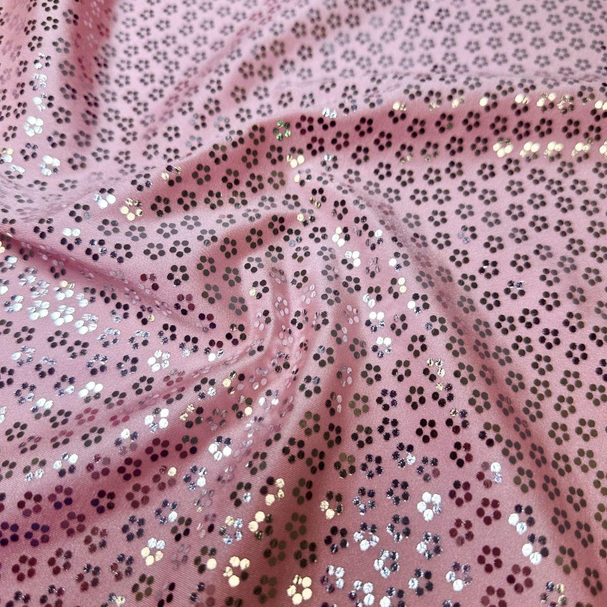Clearance Silver Daisy Circles / NE3039 Pale Pink Nylon