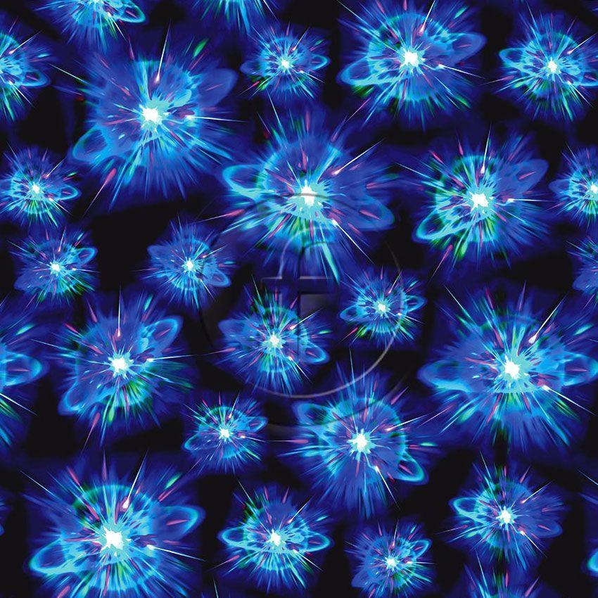 Nebular Blue Printed Stretch Fabric